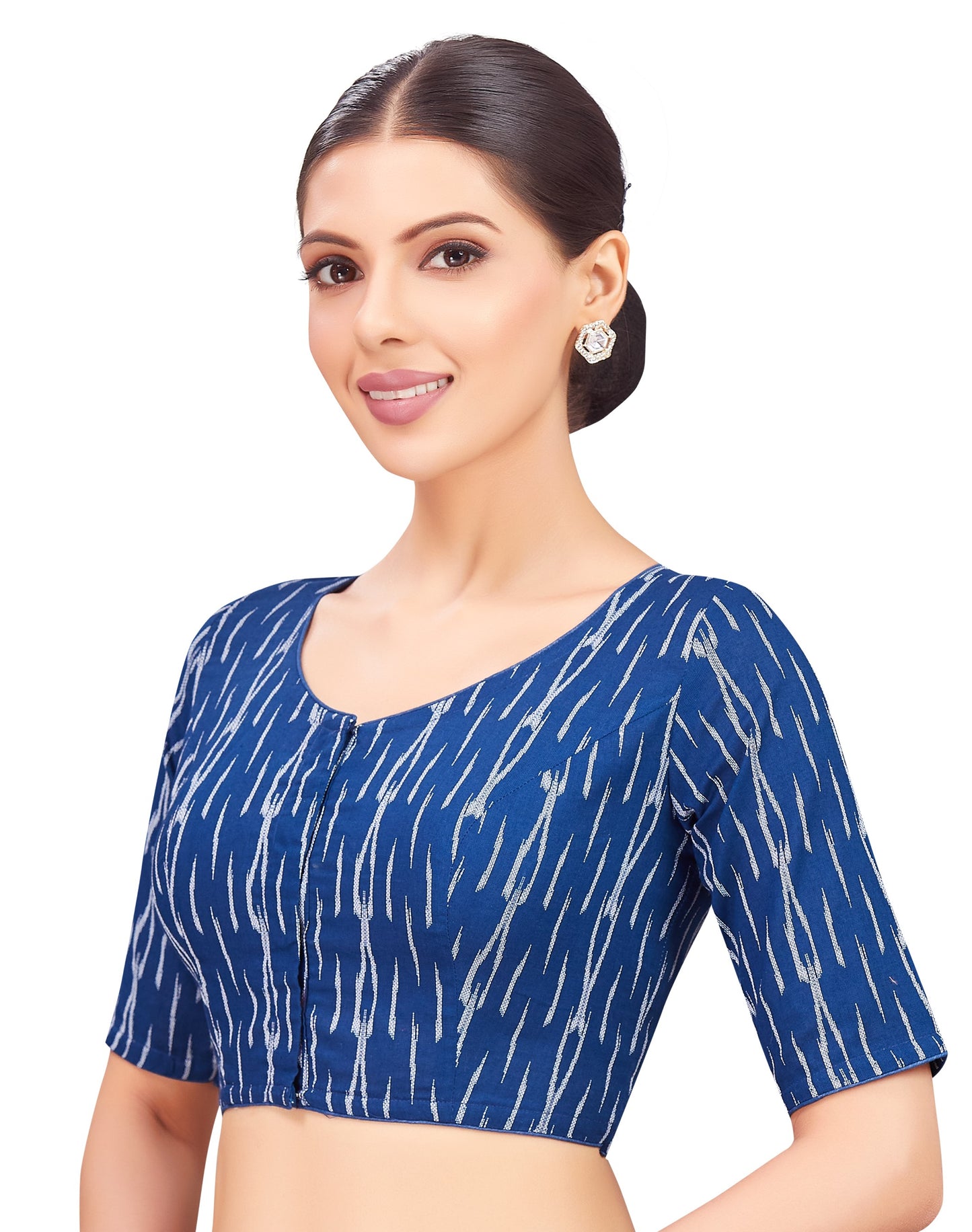 Studio Shringaar Women's Navy Blue Blouse (Design 2775)