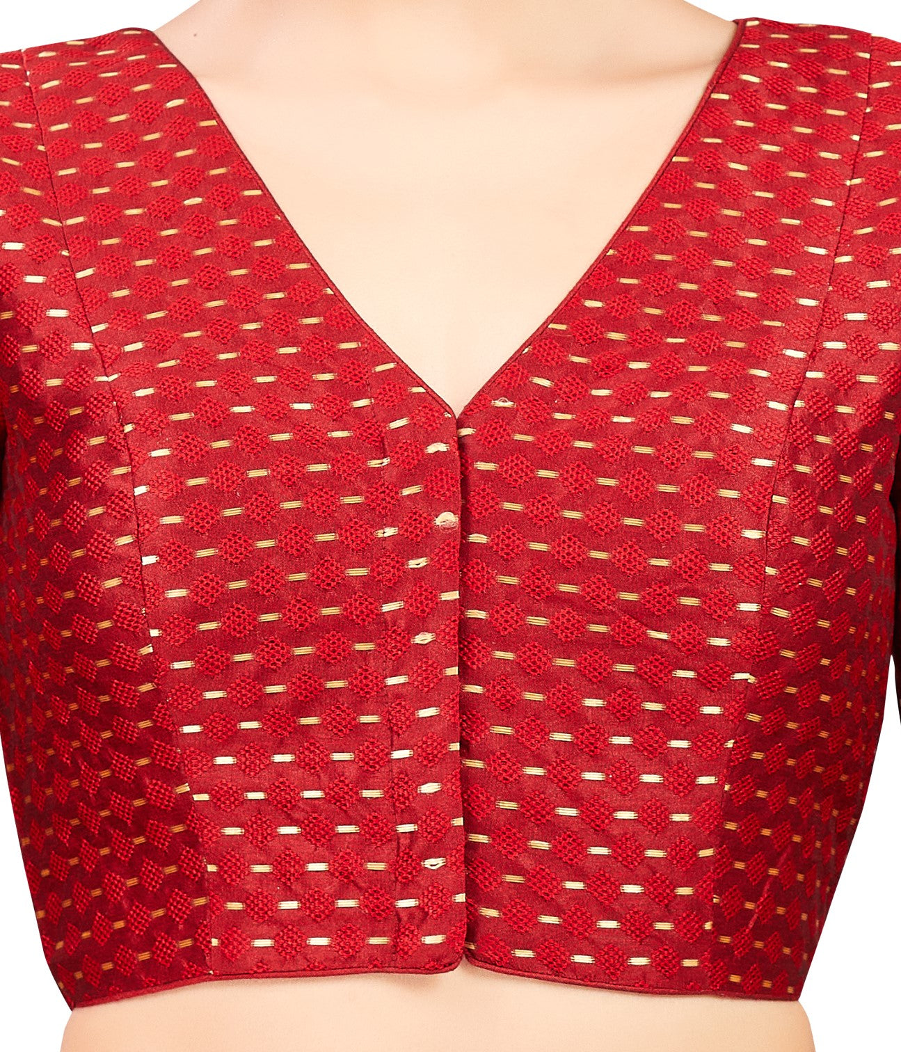 Studio Shringaar Women's Maroon Blouse (Design 2777)