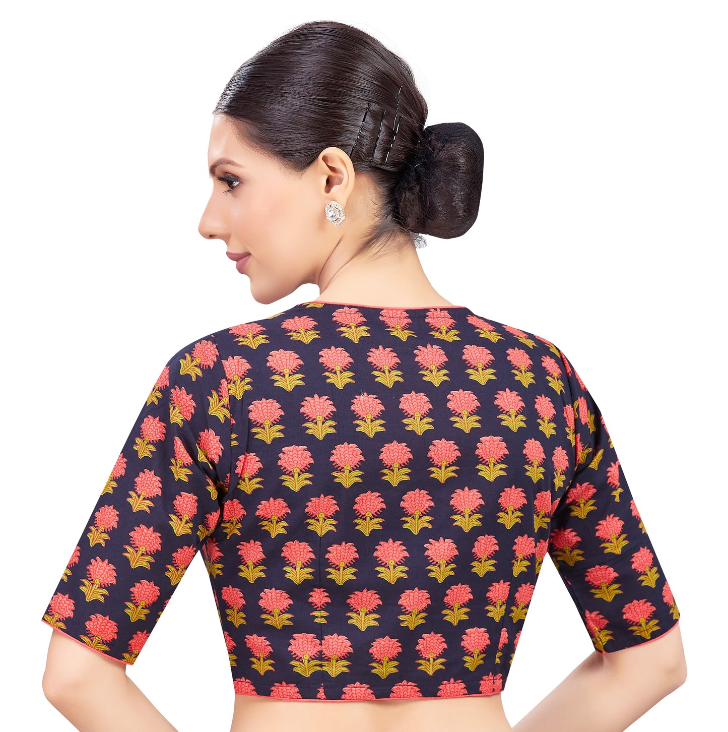 Studio Shringaar Women's Navy Blue Blouse (Design 2779)