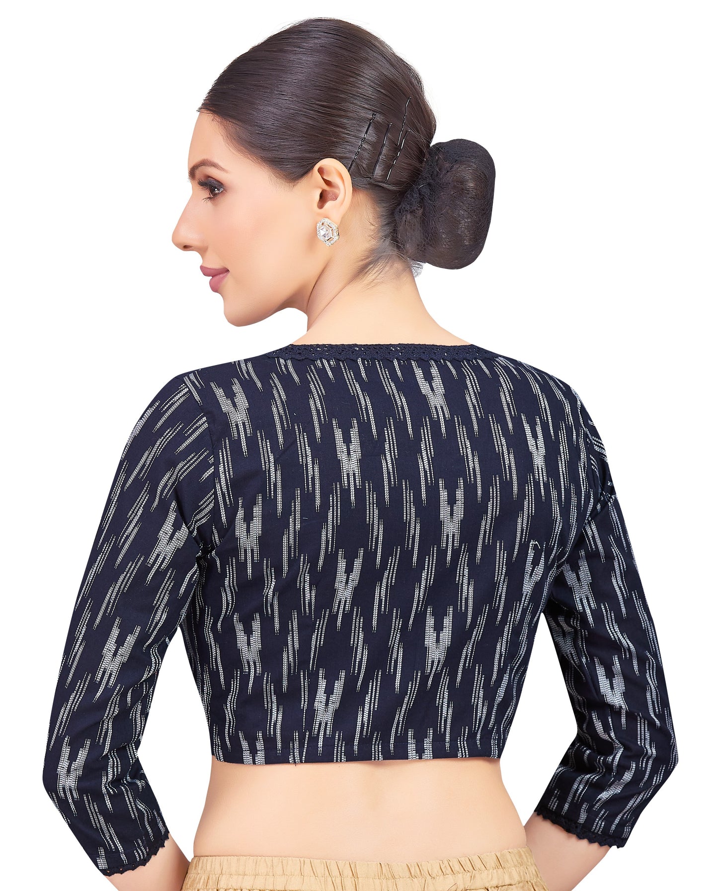 Studio Shringaar Women's Navy Blue Blouse (Design 2782)