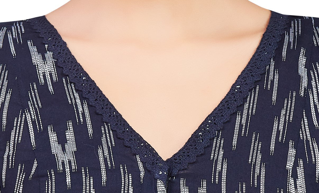 Studio Shringaar Women's Navy Blue Blouse (Design 2782)