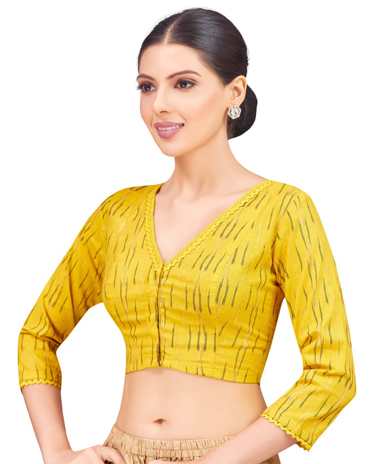 Studio Shringaar Women's Yellow Blouse (Design 2783)