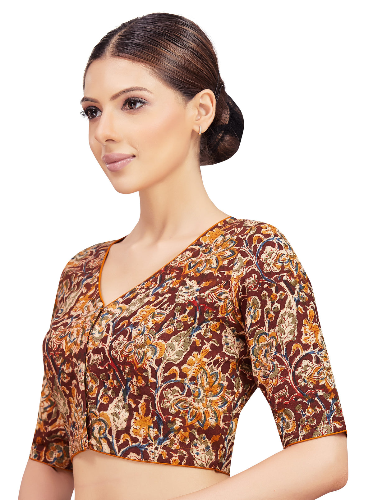 Studio Shringaar Women's Brown Readymade Blouse (Design 2792)