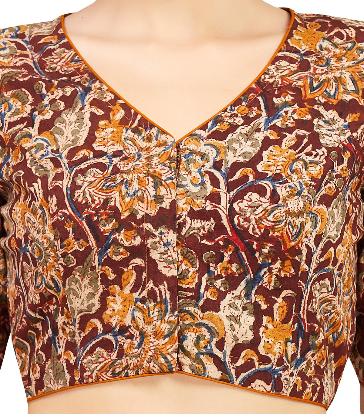 Studio Shringaar Women's Brown Readymade Blouse (Design 2792)