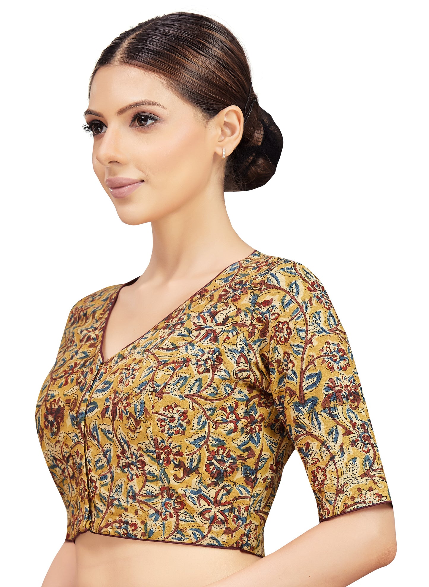 Studio Shringaar Women's Mustard Blouse (Design 2807)