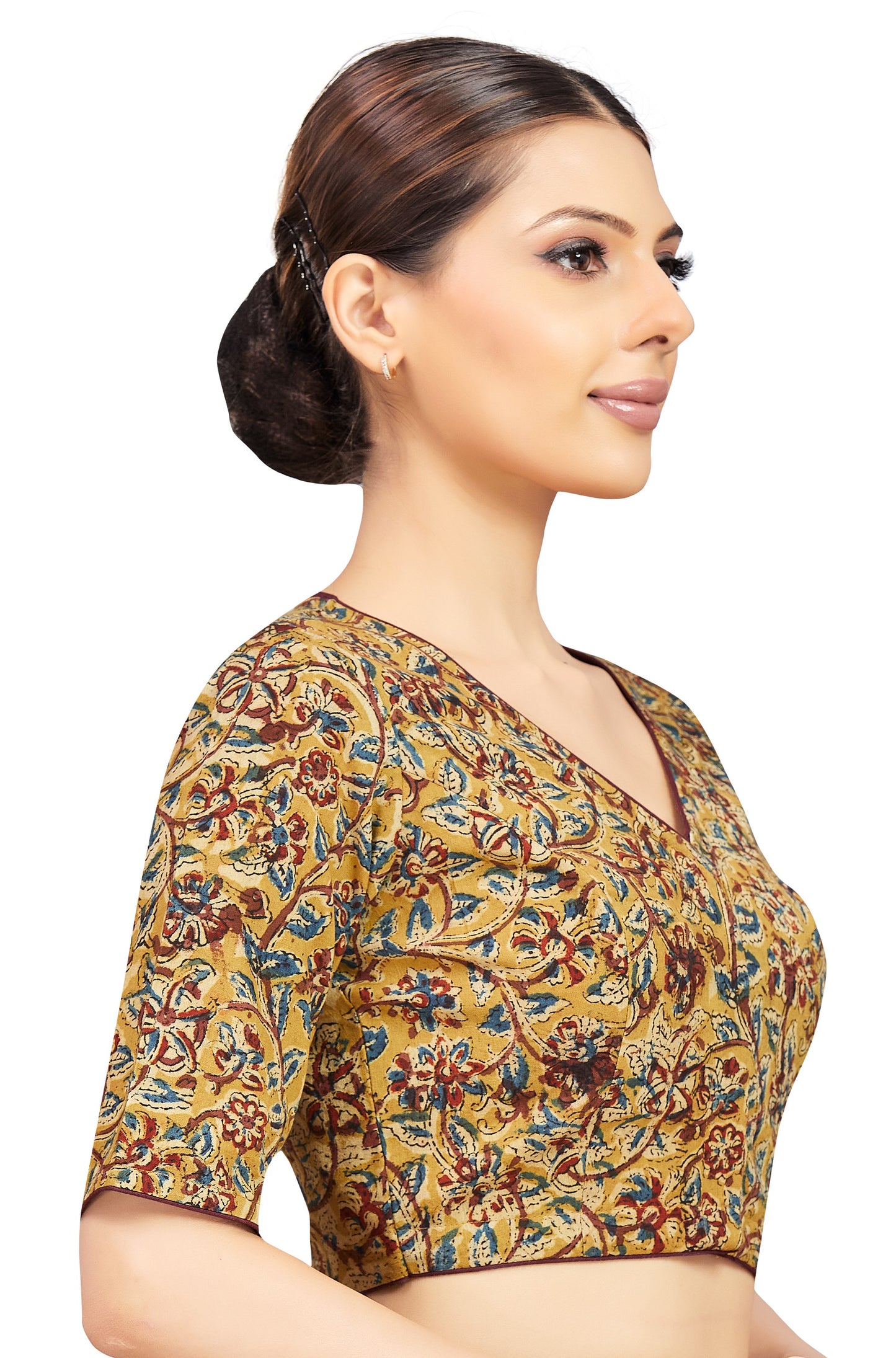 Studio Shringaar Women's Mustard Blouse (Design 2807)