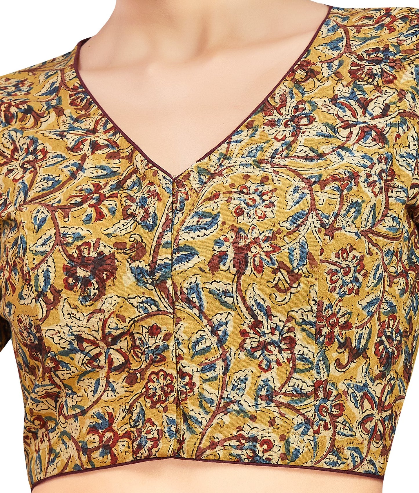 Studio Shringaar Women's Mustard Blouse (Design 2807)