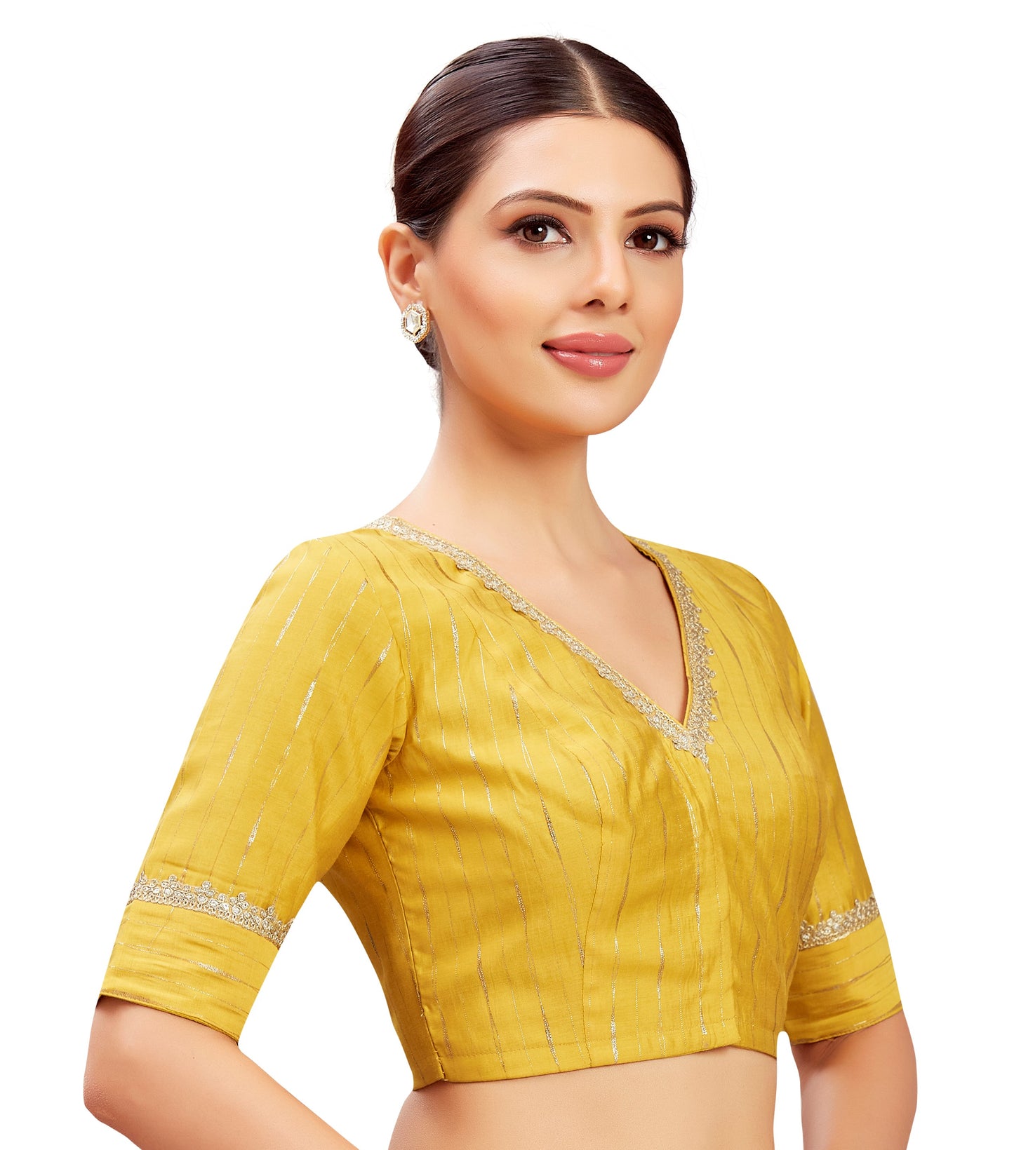 Studio Shringaar Women's Yellow Blouse (Design 2809)