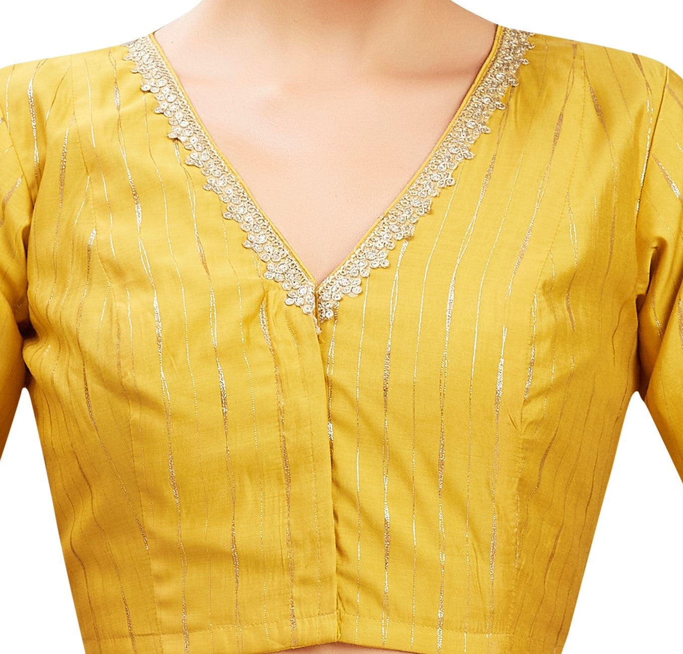 Studio Shringaar Women's Yellow Blouse (Design 2809)