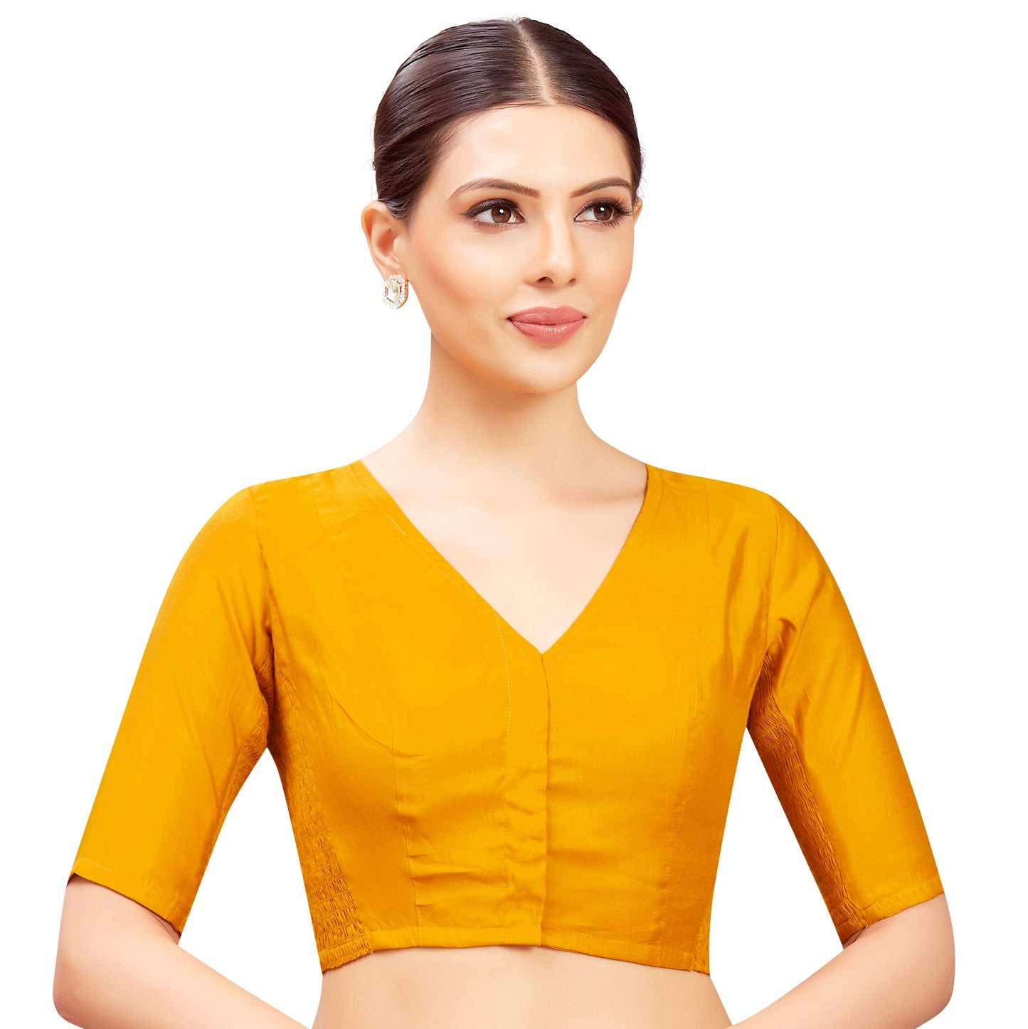 Studio Shringaar Women's Mustard Blouse (Design 2816)