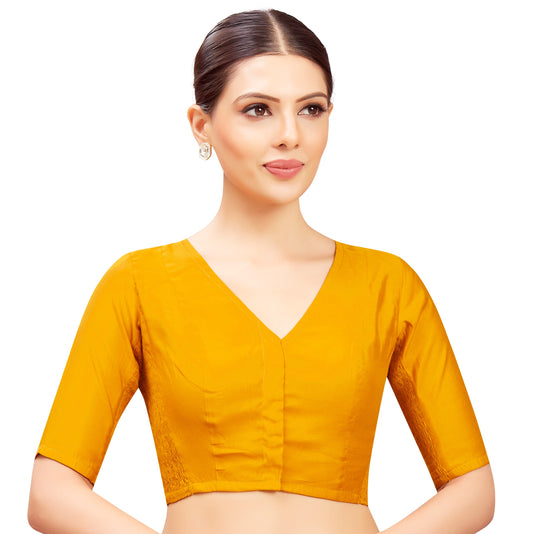 Studio Shringaar Women's Mustard Blouse (Design 2816)
