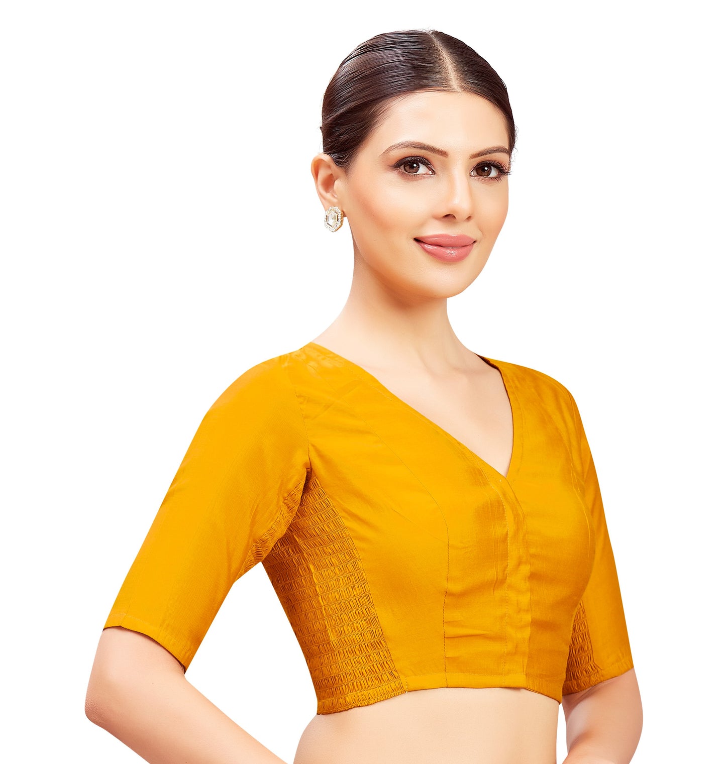 Studio Shringaar Women's Mustard Blouse (Design 2816)