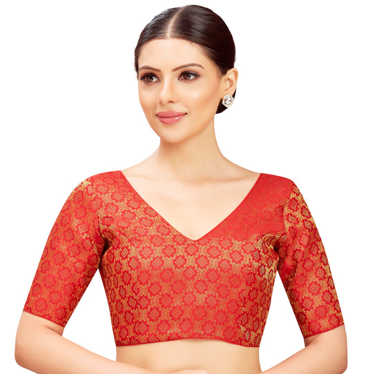 Studio Shringaar Women's Red Blouse (Design 2817)
