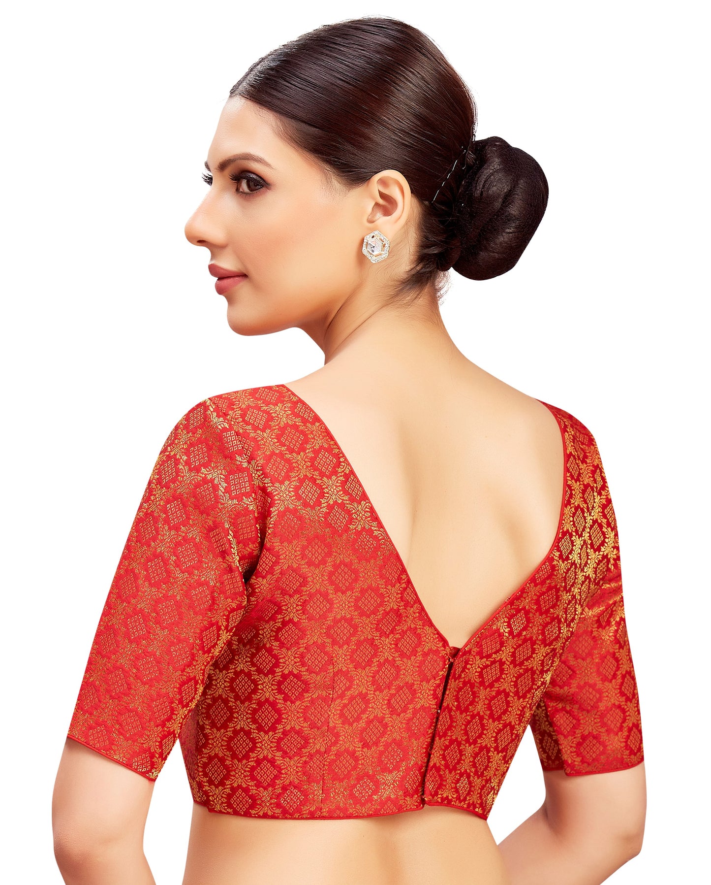 Studio Shringaar Women's Red Blouse (Design 2817)