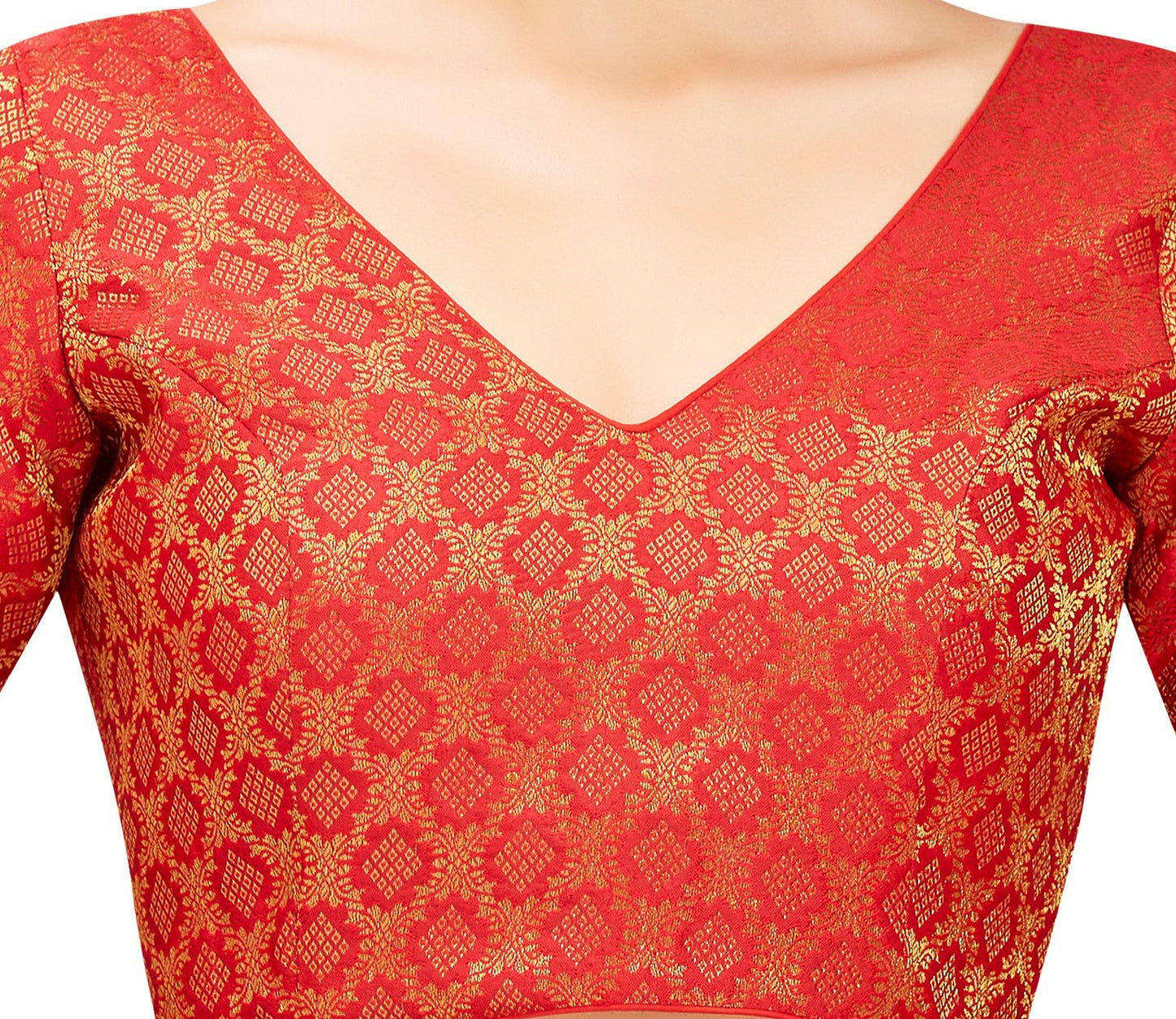 Studio Shringaar Women's Red Blouse (Design 2817)