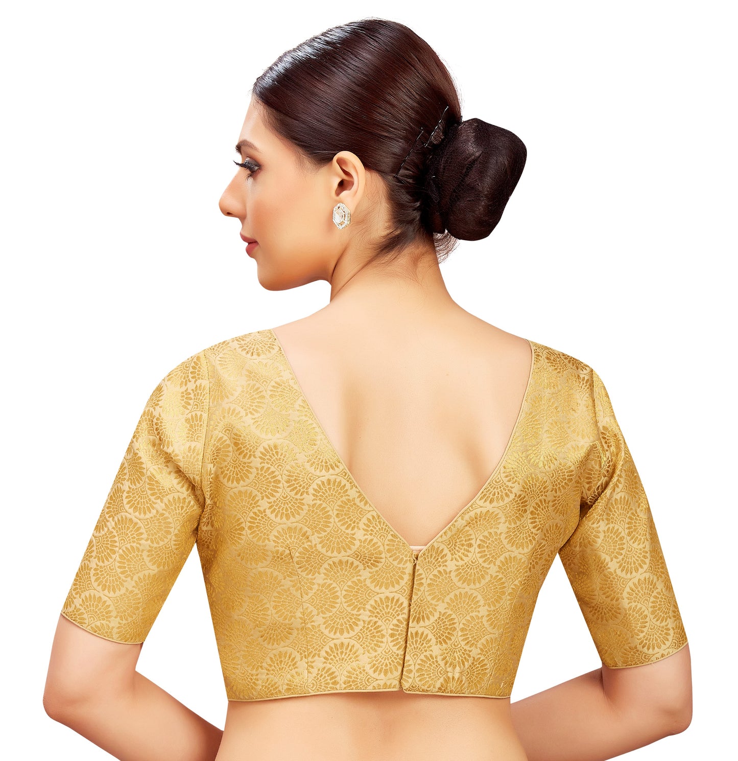 Studio Shringaar Women's Gold Blouse (Design 2819)
