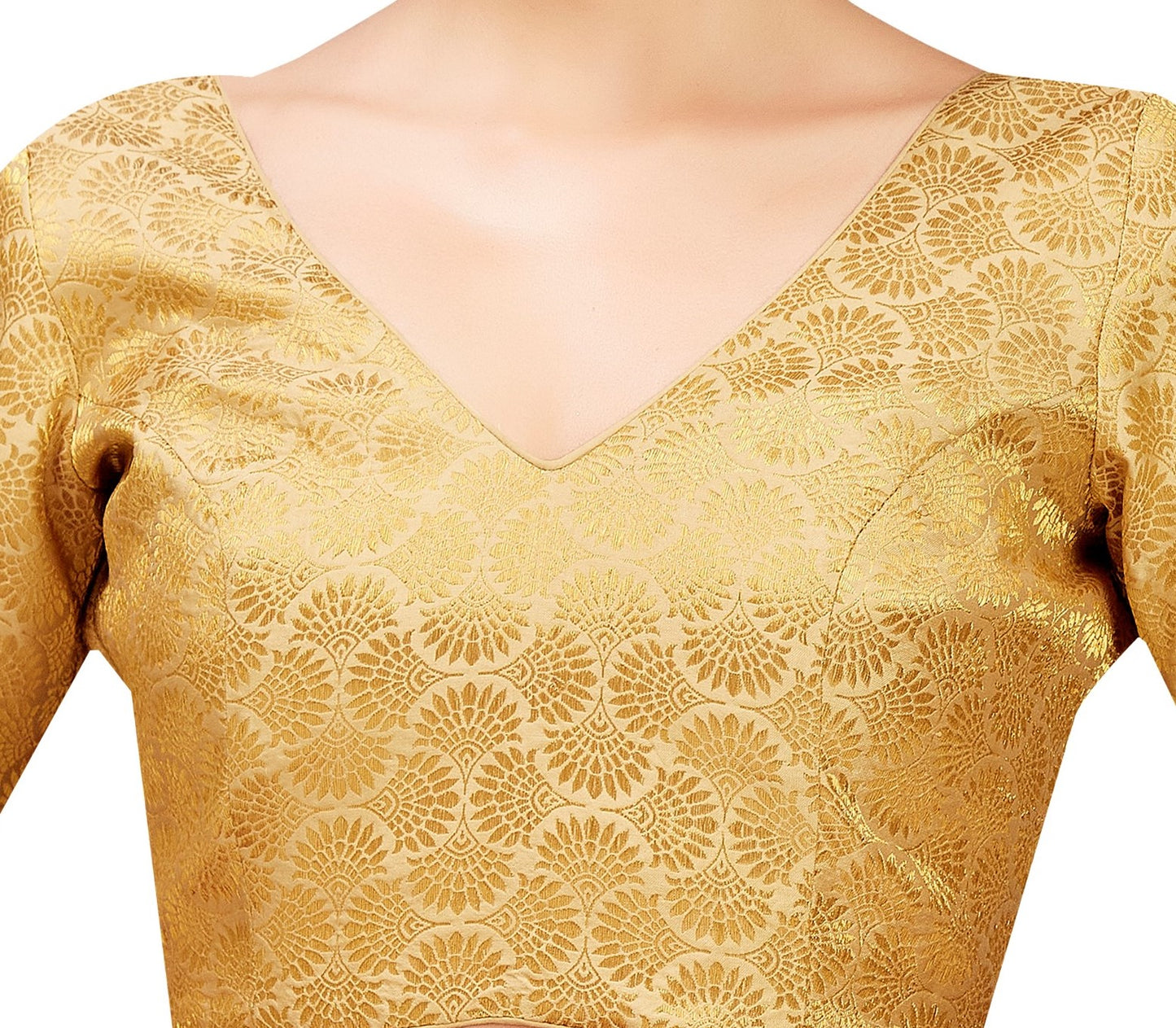 Studio Shringaar Women's Gold Blouse (Design 2819)