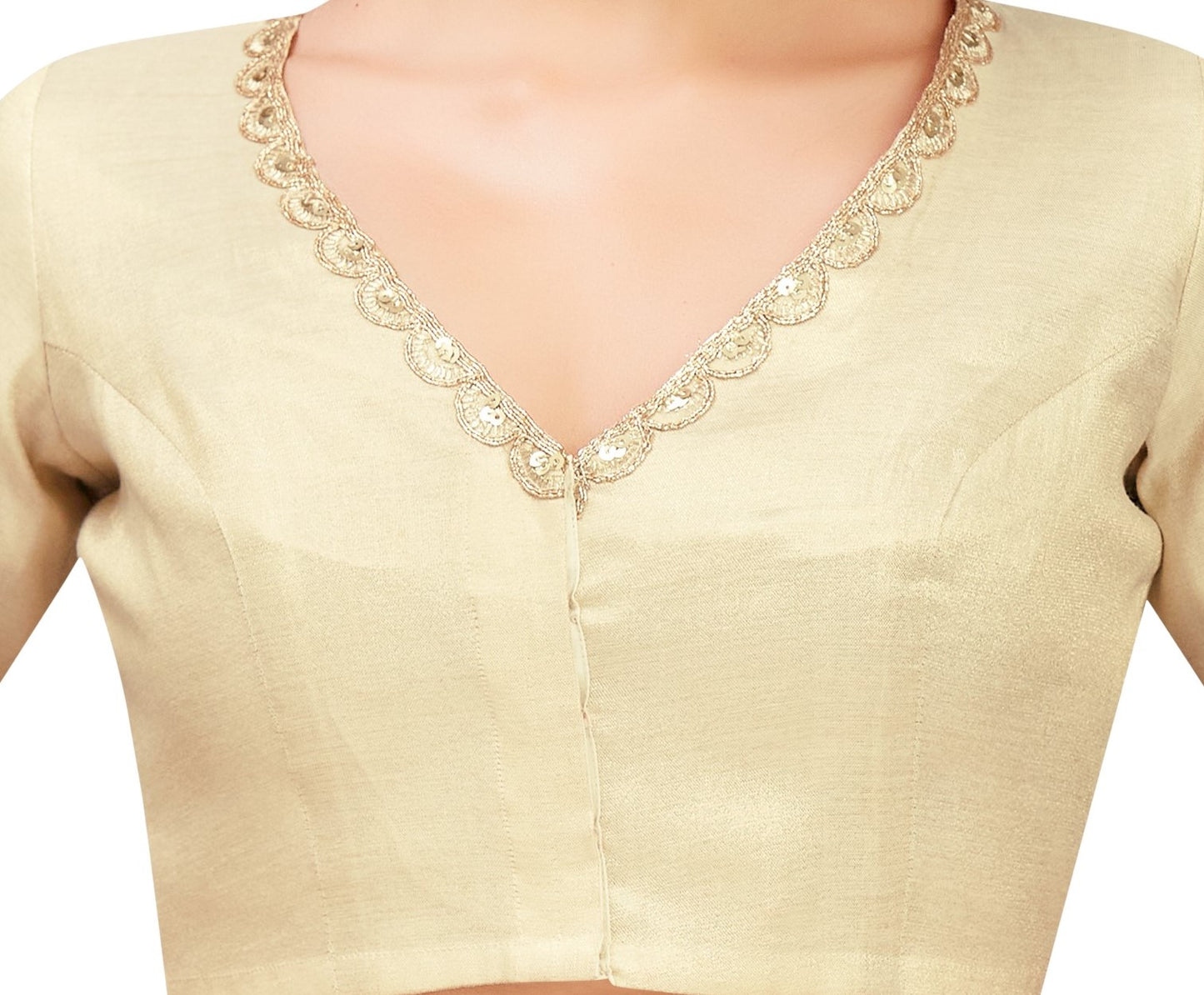 Studio Shringaar Women's Gold Blouse (Design 2821)
