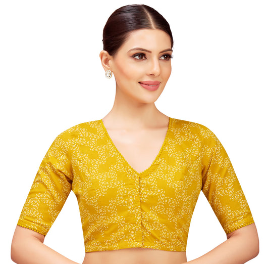 Studio Shringaar Women's Yellow Blouse (Design 2822)