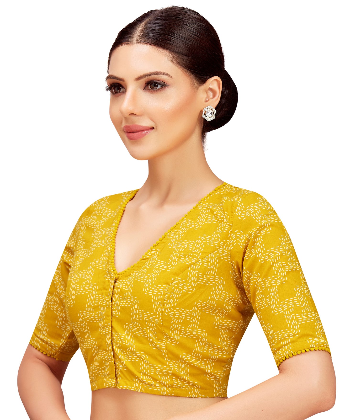 Studio Shringaar Women's Yellow Blouse (Design 2822)