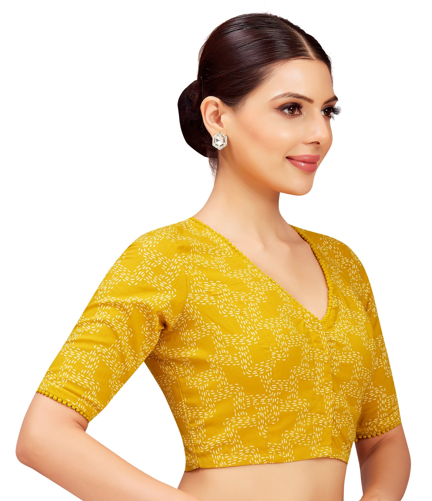 Studio Shringaar Women's Yellow Blouse (Design 2822)