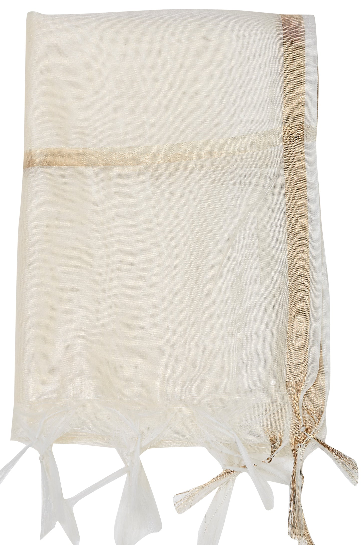 Women's Chanderi Silk Blend Handloom Dupatta (32" X 2.35 Meters) (2824 - Off White)