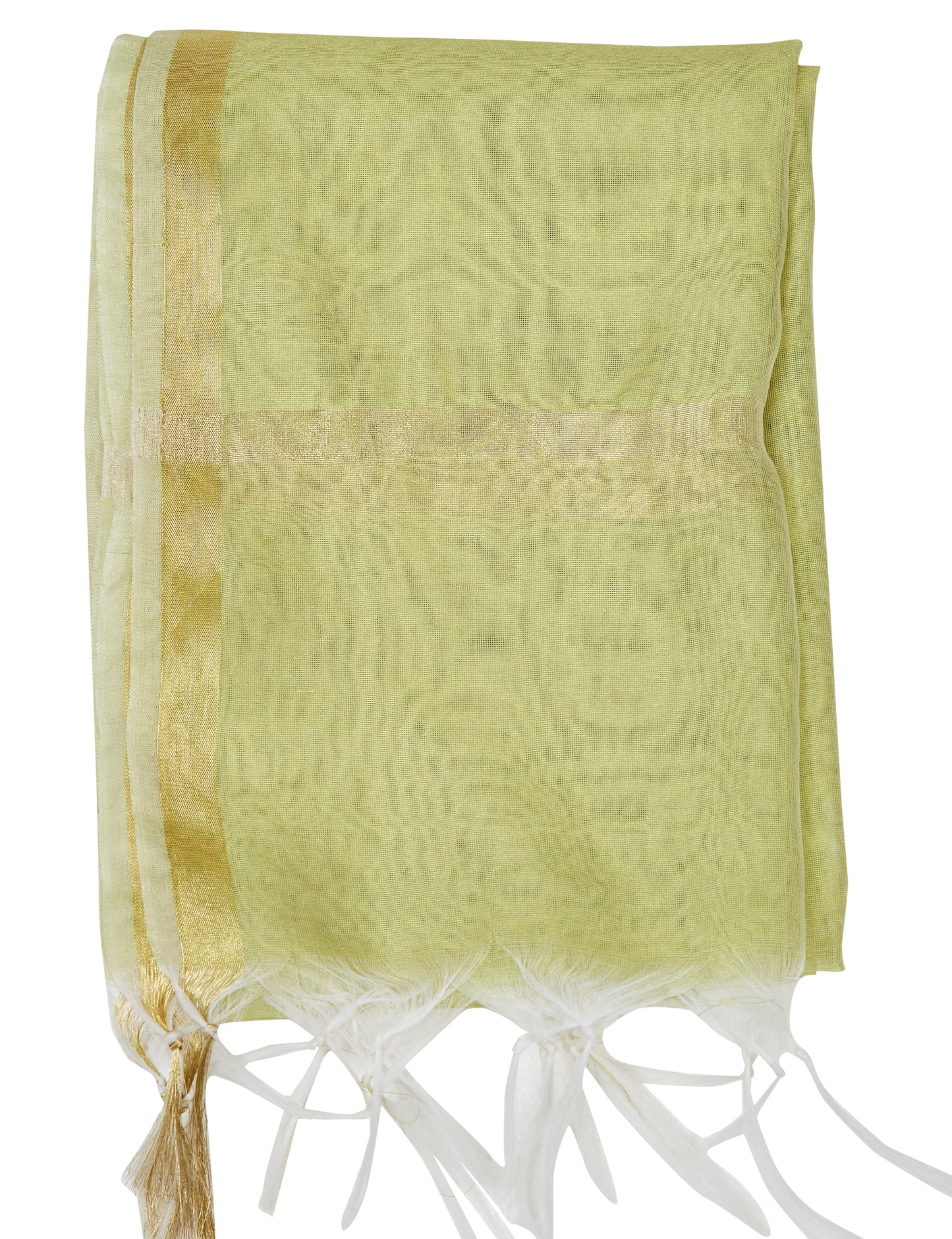 Women's Chanderi Silk Blend Handloom Dupatta (32" X 2.35 Meters) (2824 - Pista)