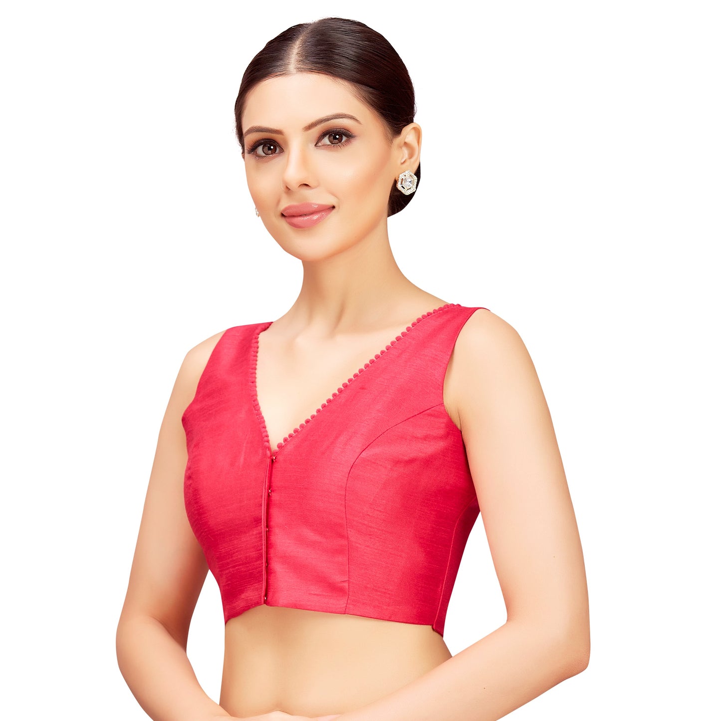 Studio Shringaar Women's Pink Blouse (Design 2825)