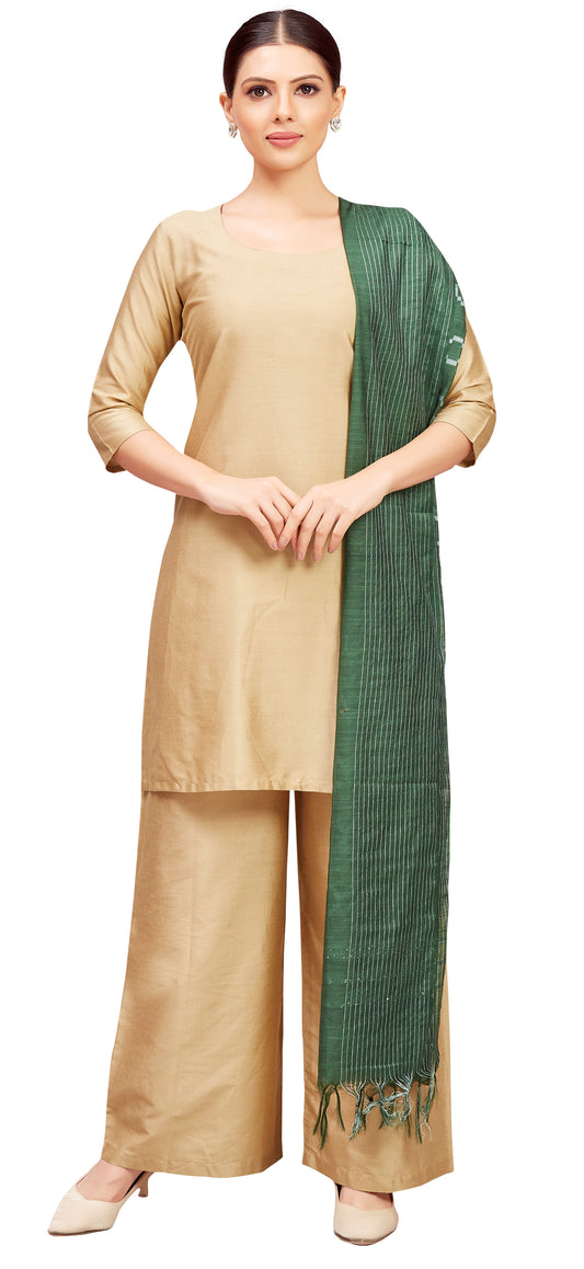 Women's Viscose Handloom Dupatta With Tassels (32" X 2.35 Meters) (2827 - Green)