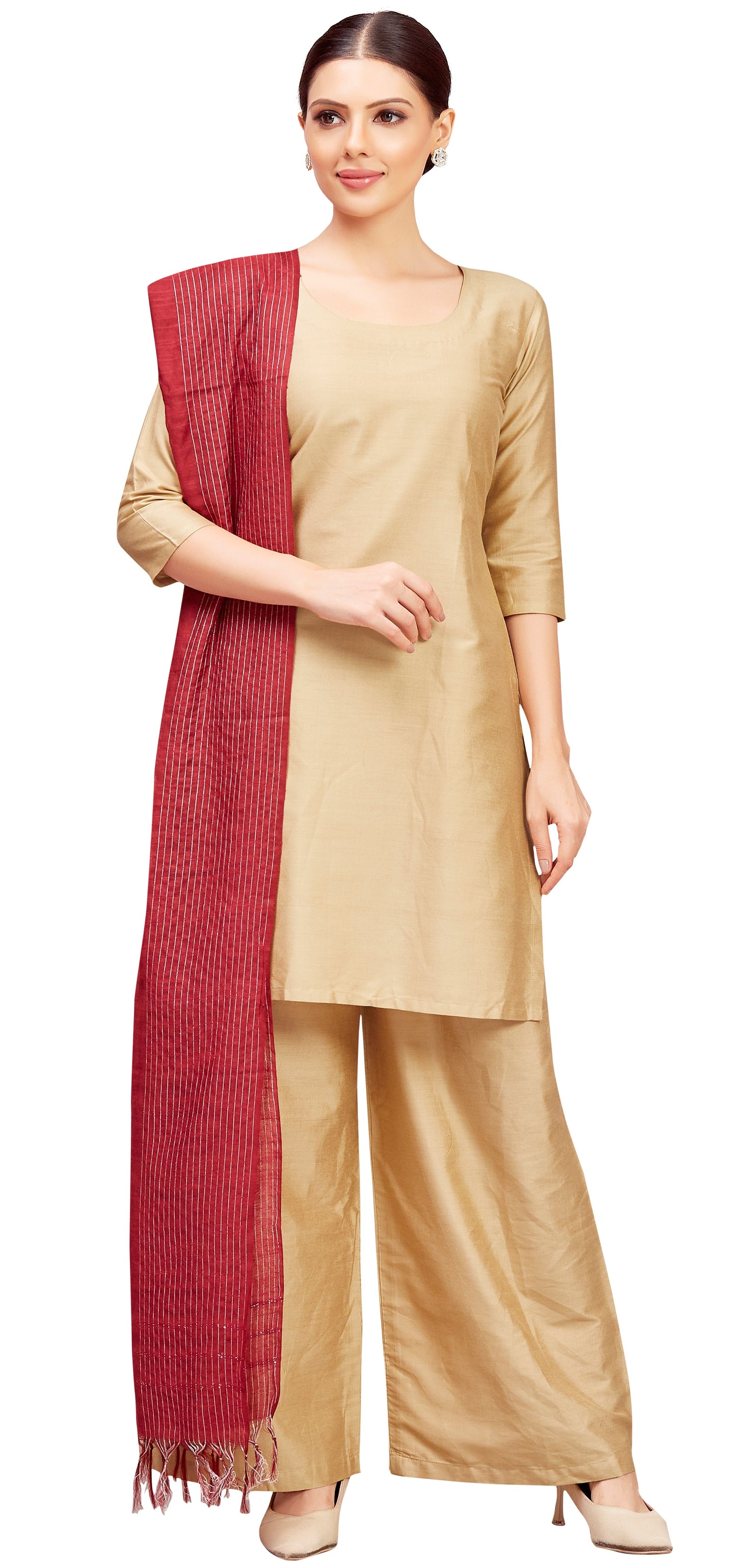 Women's Viscose Handloom Dupatta With Tassels (32" X 2.35 Meters) (2827 - Maroon)