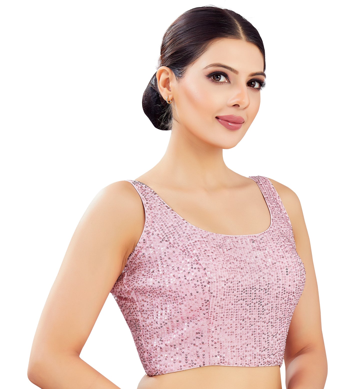 Studio Shringaar Women's Light Pink Blouse (Design 2834)