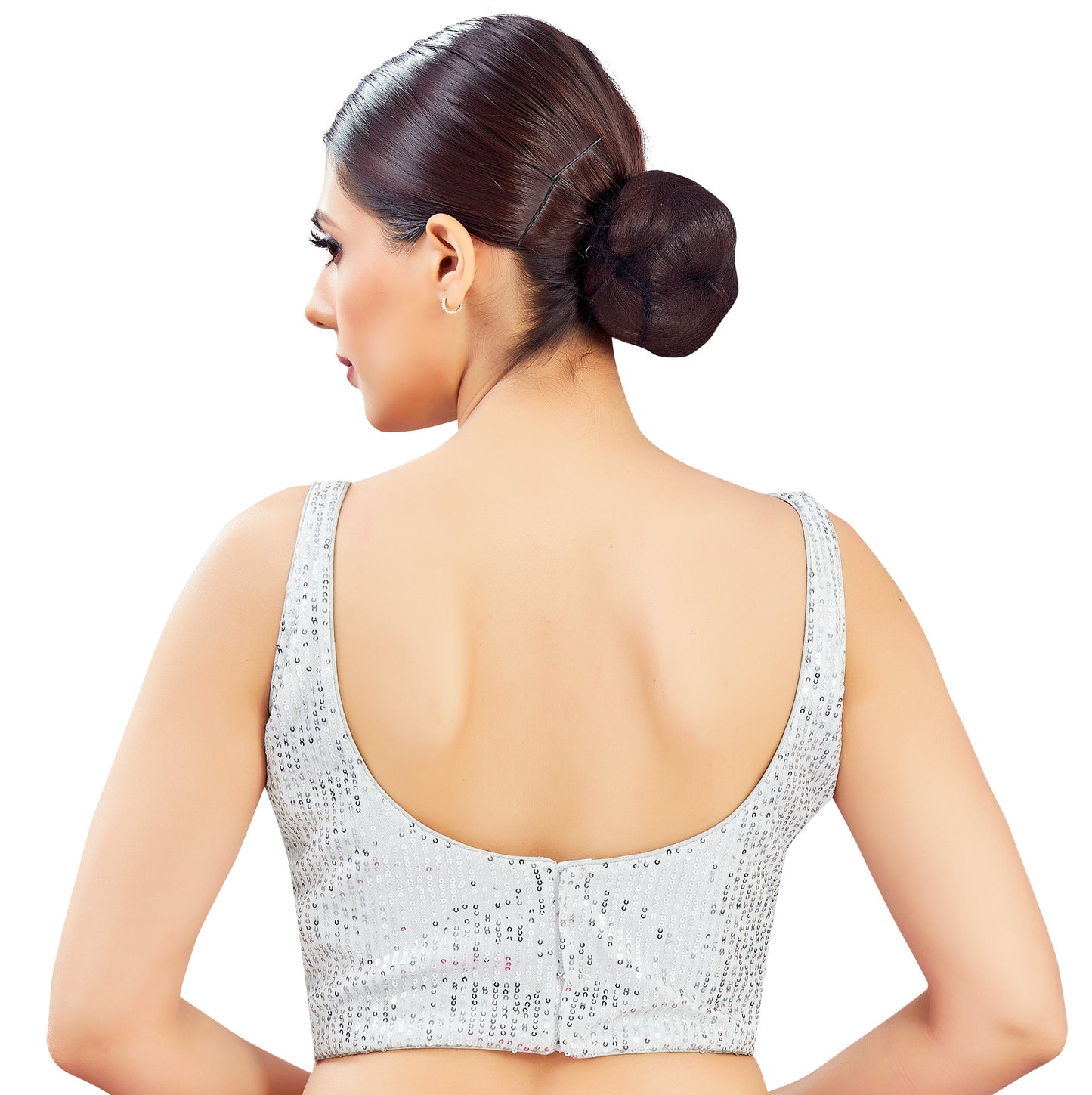 Studio Shringaar Women's Silver Blouse (Design 2834)