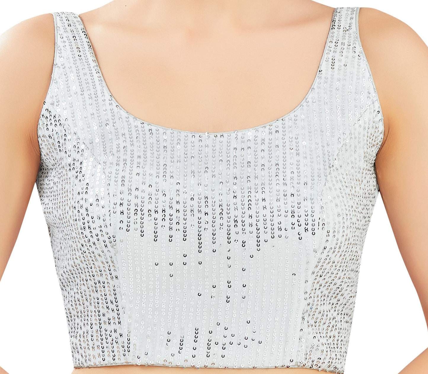 Studio Shringaar Women's Silver Blouse (Design 2834)
