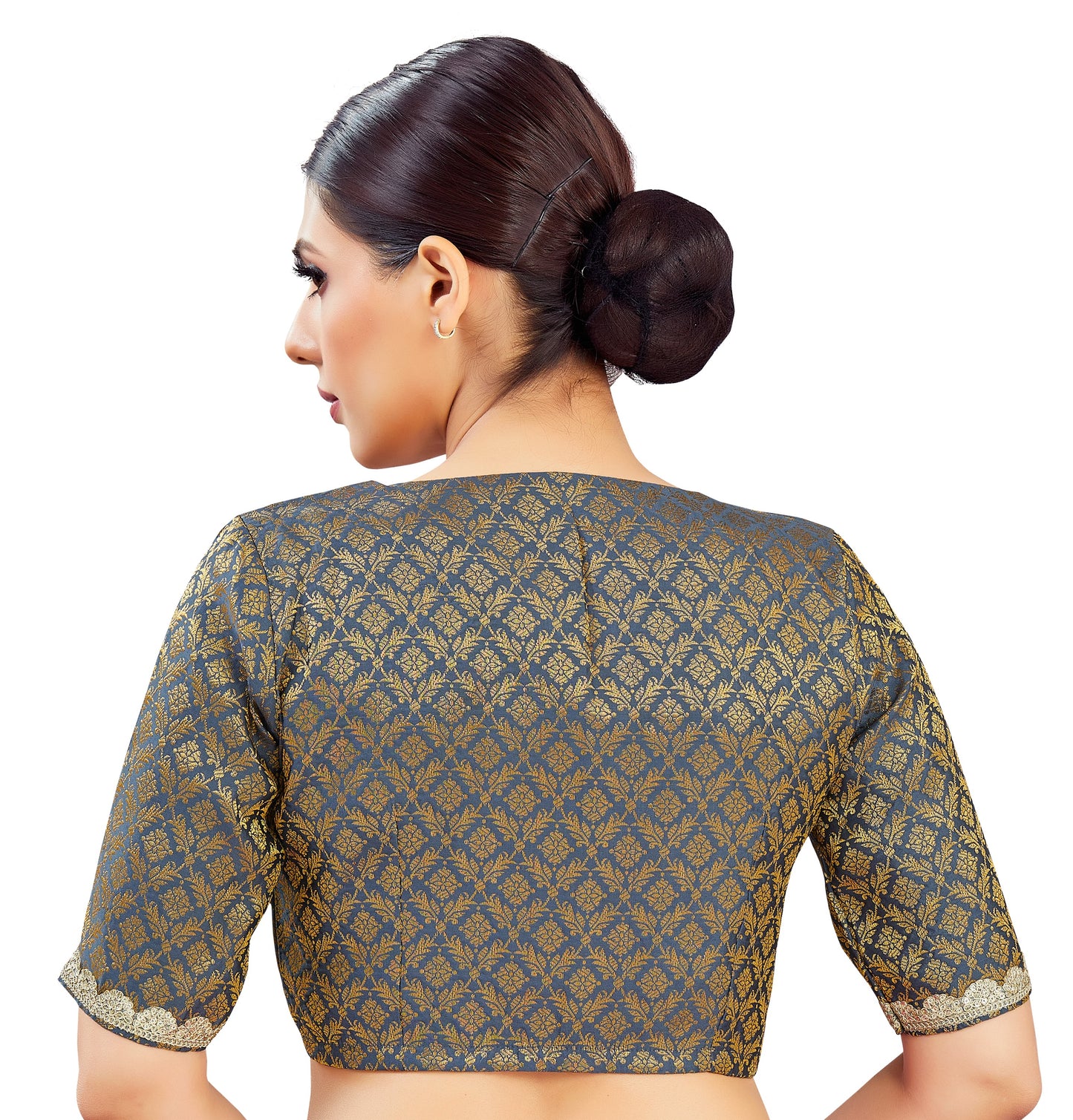 Studio Shringaar Women's Grey Blouse (Design 2835)
