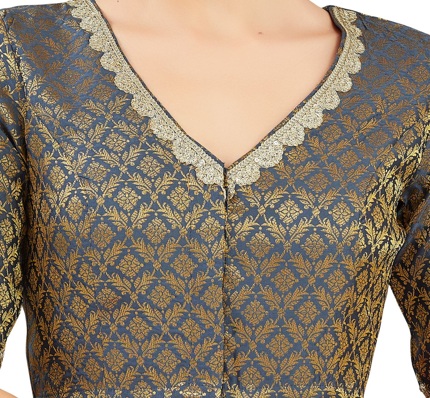 Studio Shringaar Women's Grey Blouse (Design 2835)