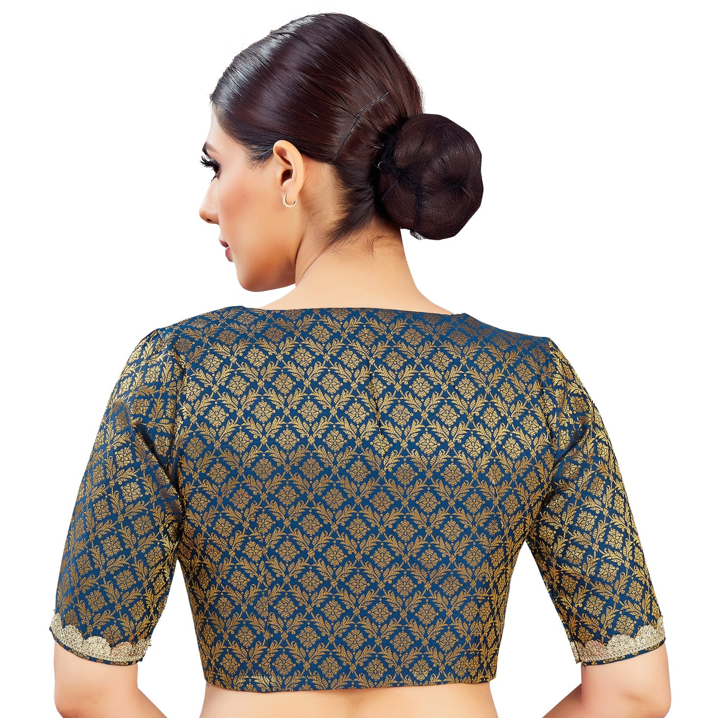 Studio Shringaar Women's Midnight Blue Blouse (Design 2835)