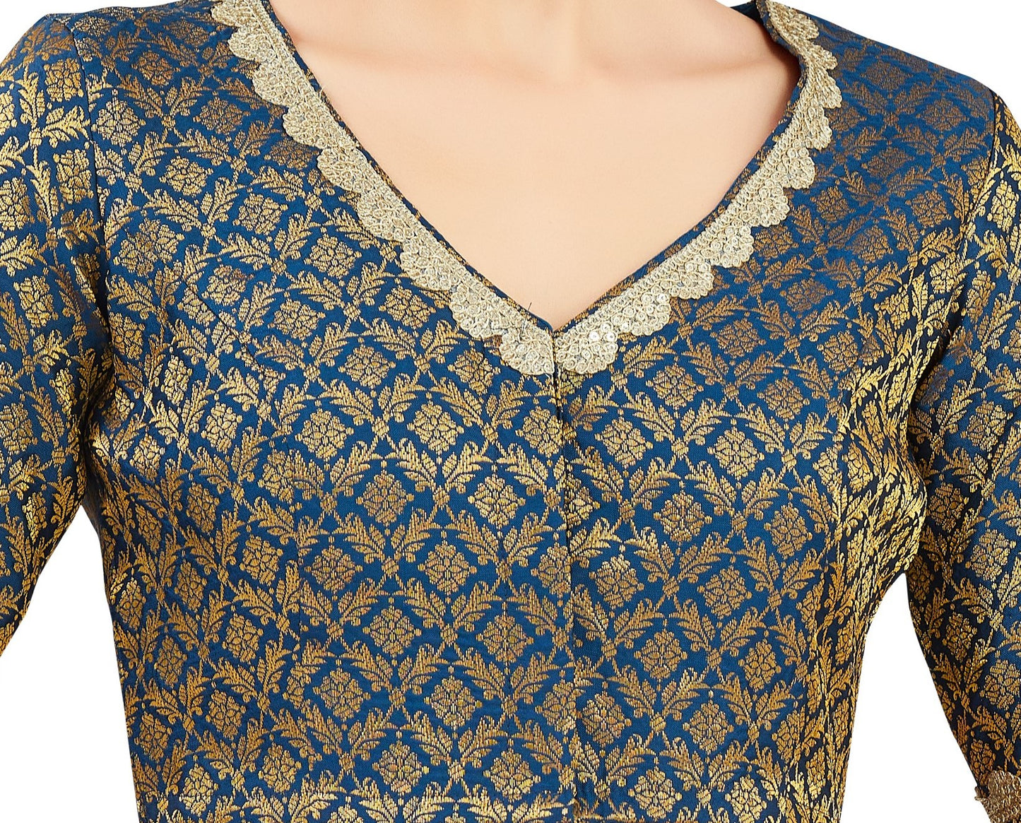Studio Shringaar Women's Midnight Blue Blouse (Design 2835)