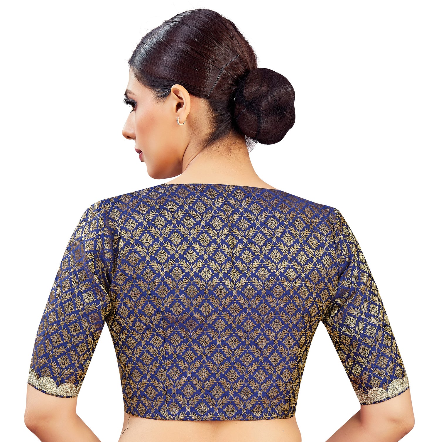 Studio Shringaar Women's Navy Blue Blouse (Design 2835)