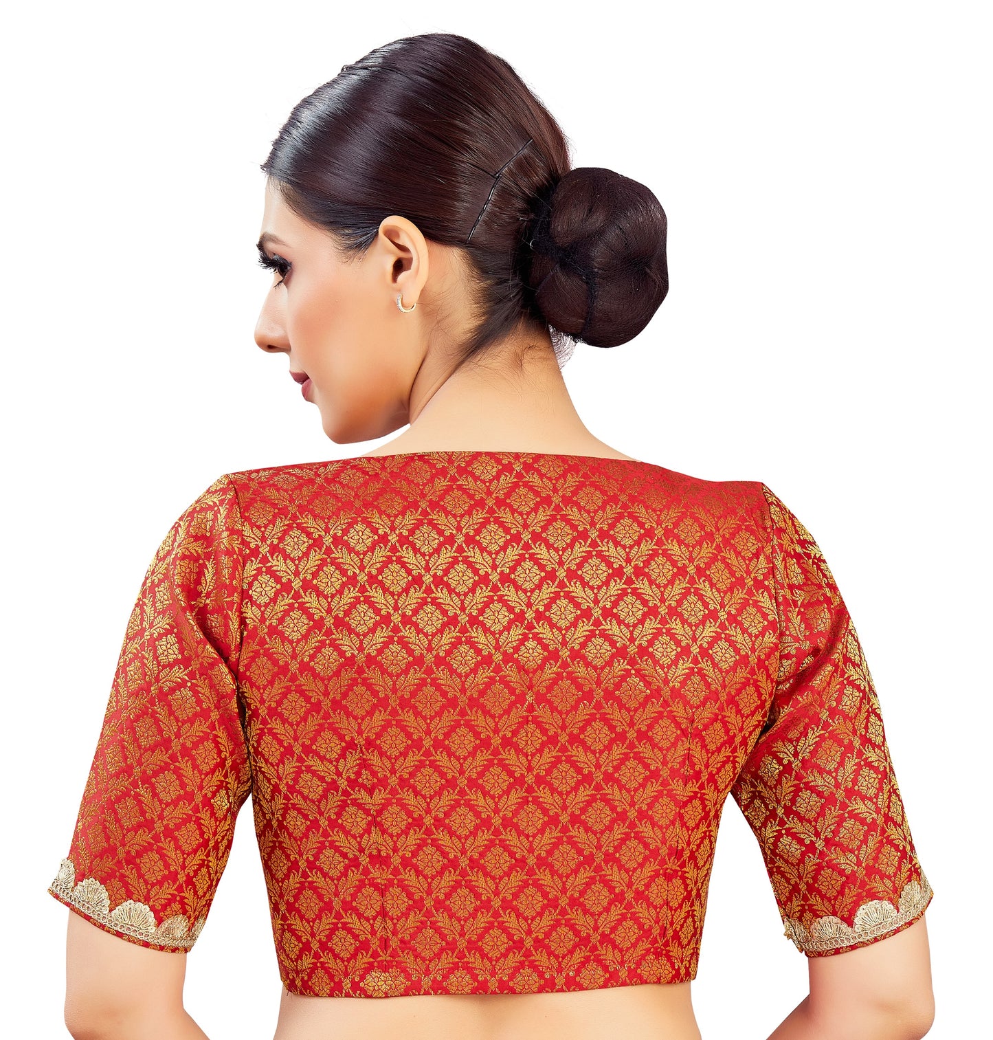 Studio Shringaar Women's Red Blouse (Design 2835)