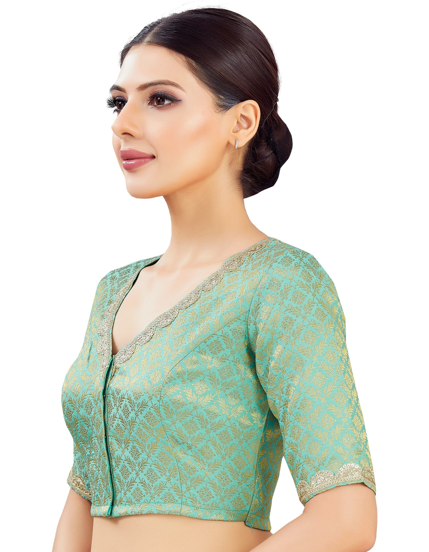 Studio Shringaar Women's Sky Blue Blouse (Design 2835)