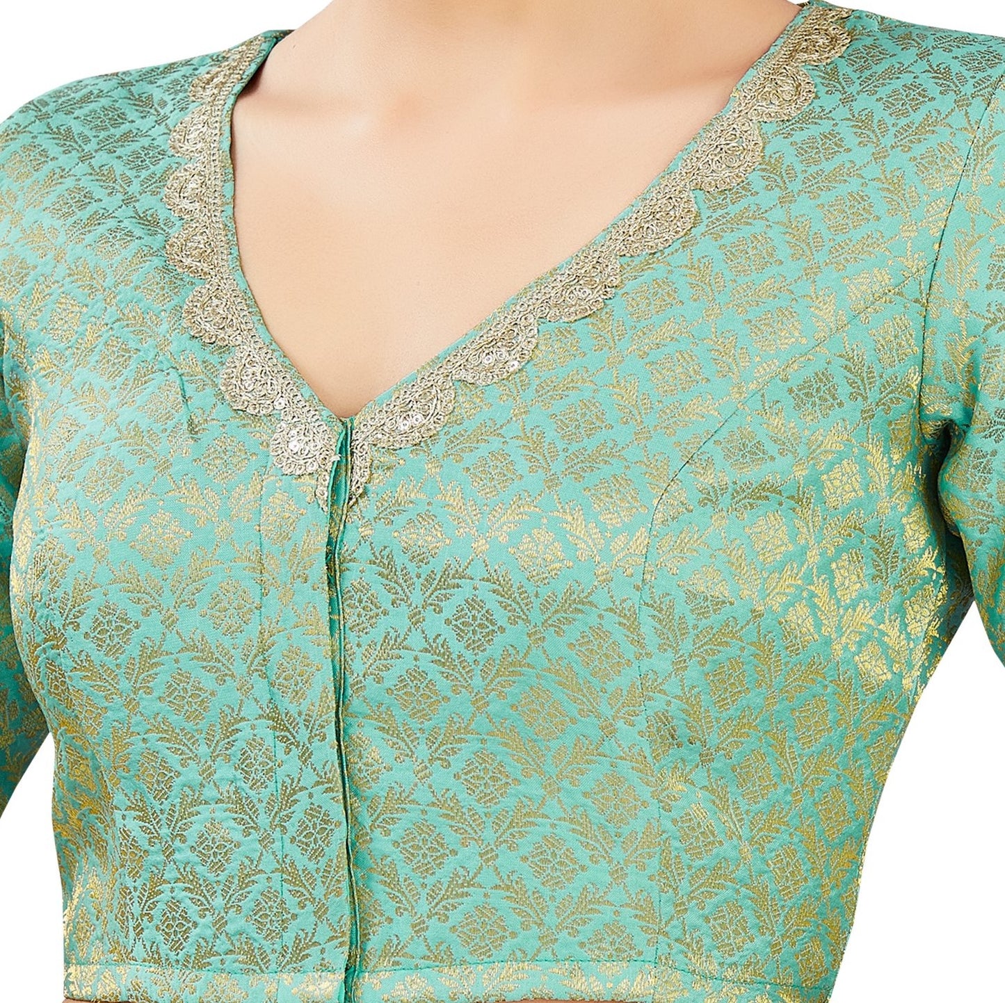 Studio Shringaar Women's Sky Blue Blouse (Design 2835)