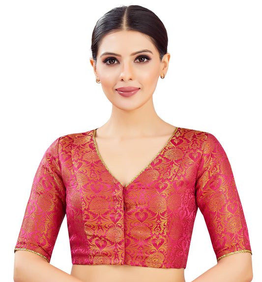 Studio Shringaar Women's Pink Blouse (Design 2837)