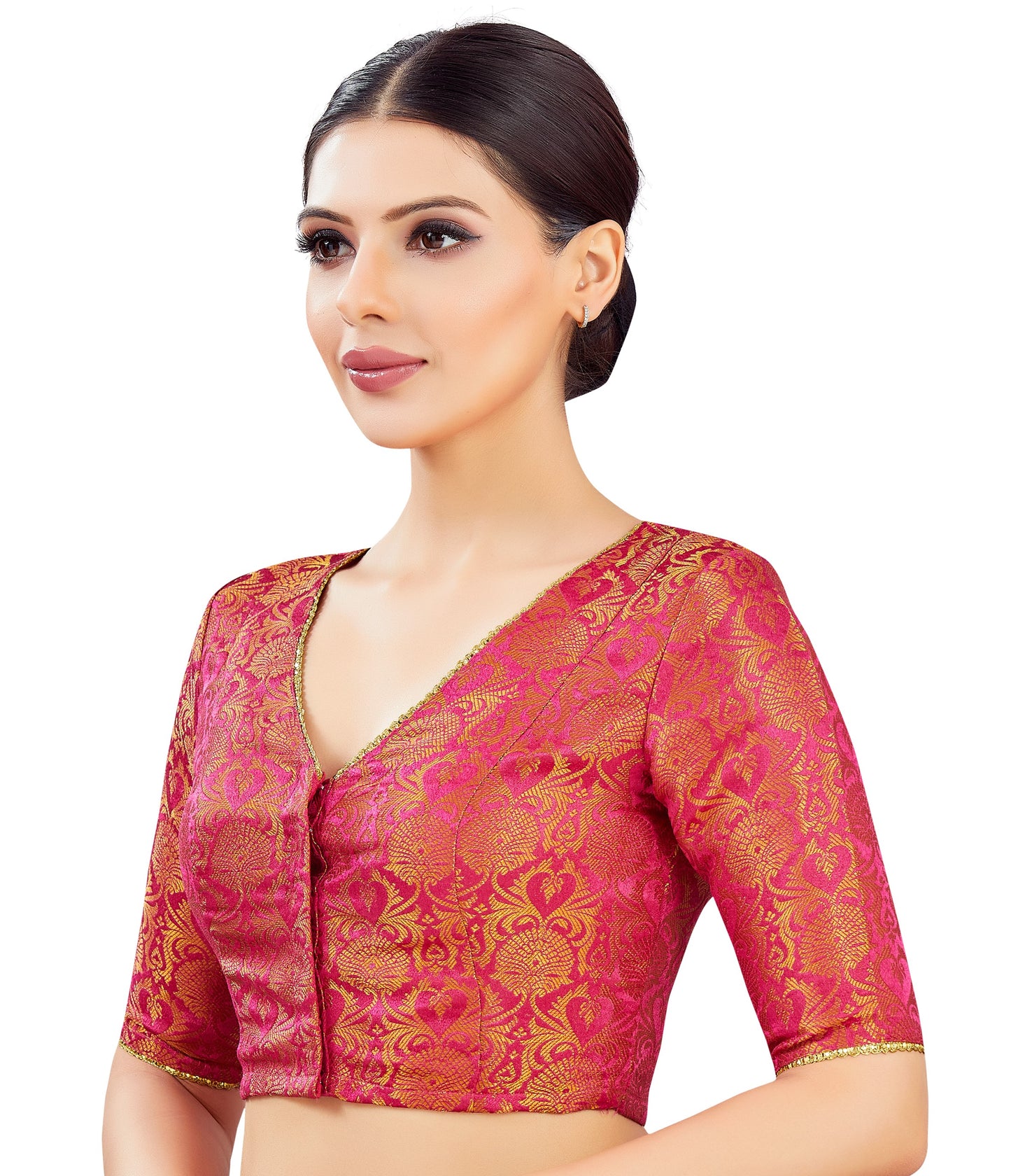 Studio Shringaar Women's Pink Blouse (Design 2837)
