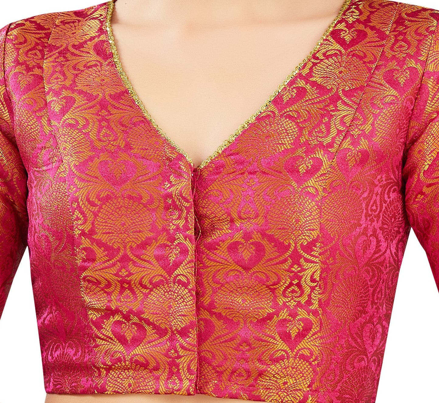 Studio Shringaar Women's Pink Blouse (Design 2837)