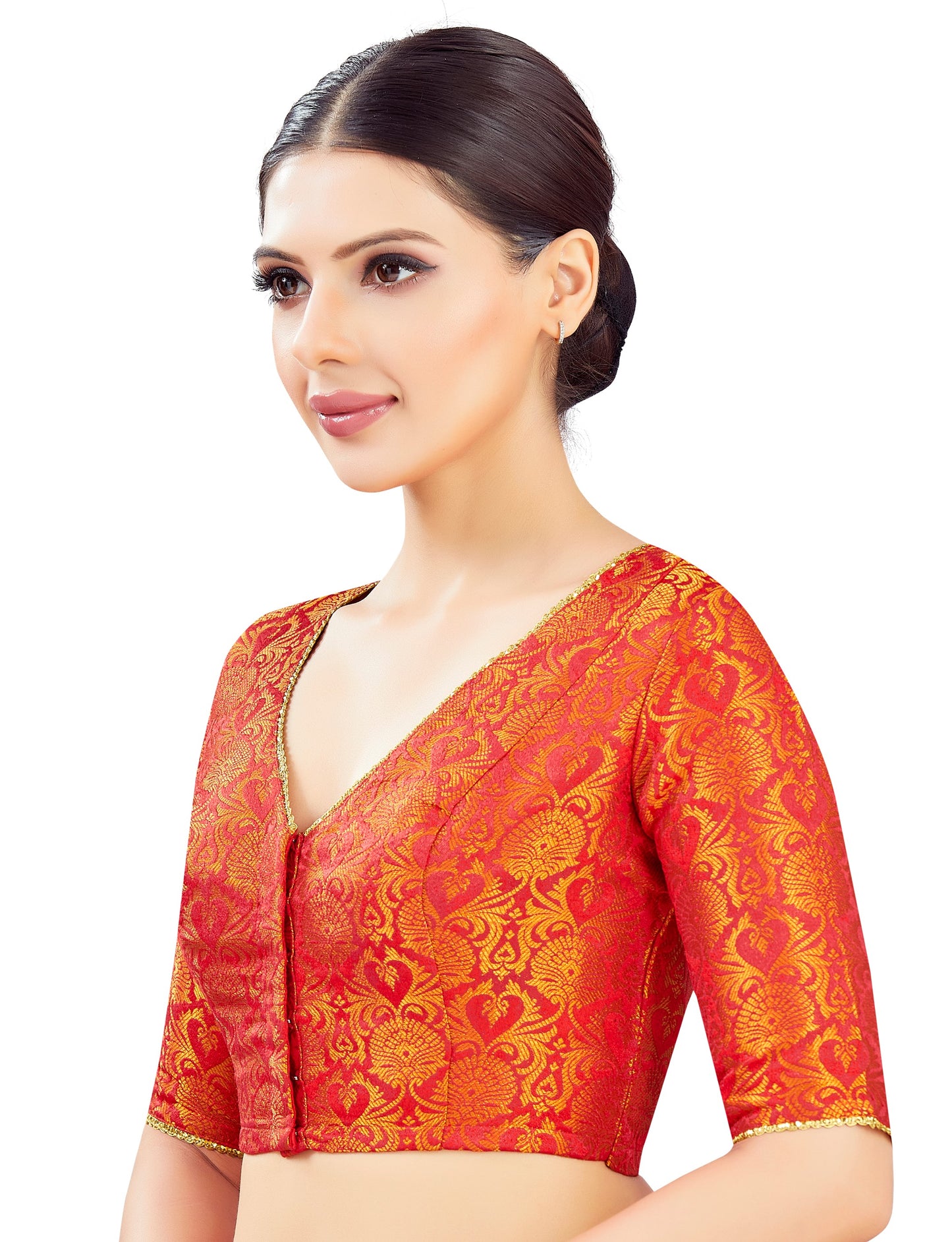 Studio Shringaar Women's Red Blouse (Design 2837)