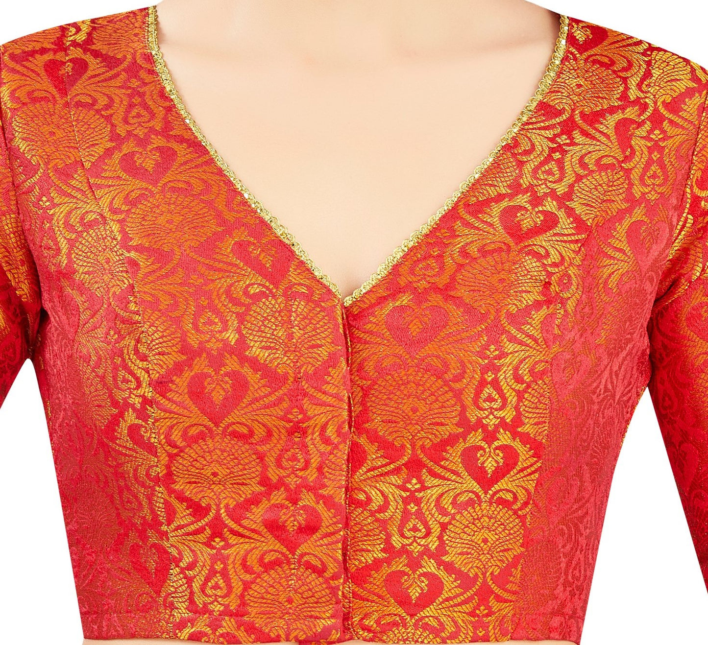 Studio Shringaar Women's Red Blouse (Design 2837)
