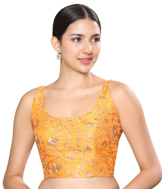 Studio Shringaar Women's Yellow Blouse (Design 2838)
