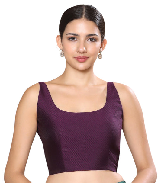 Studio Shringaar Women's Wine Blouse (Design 2840)