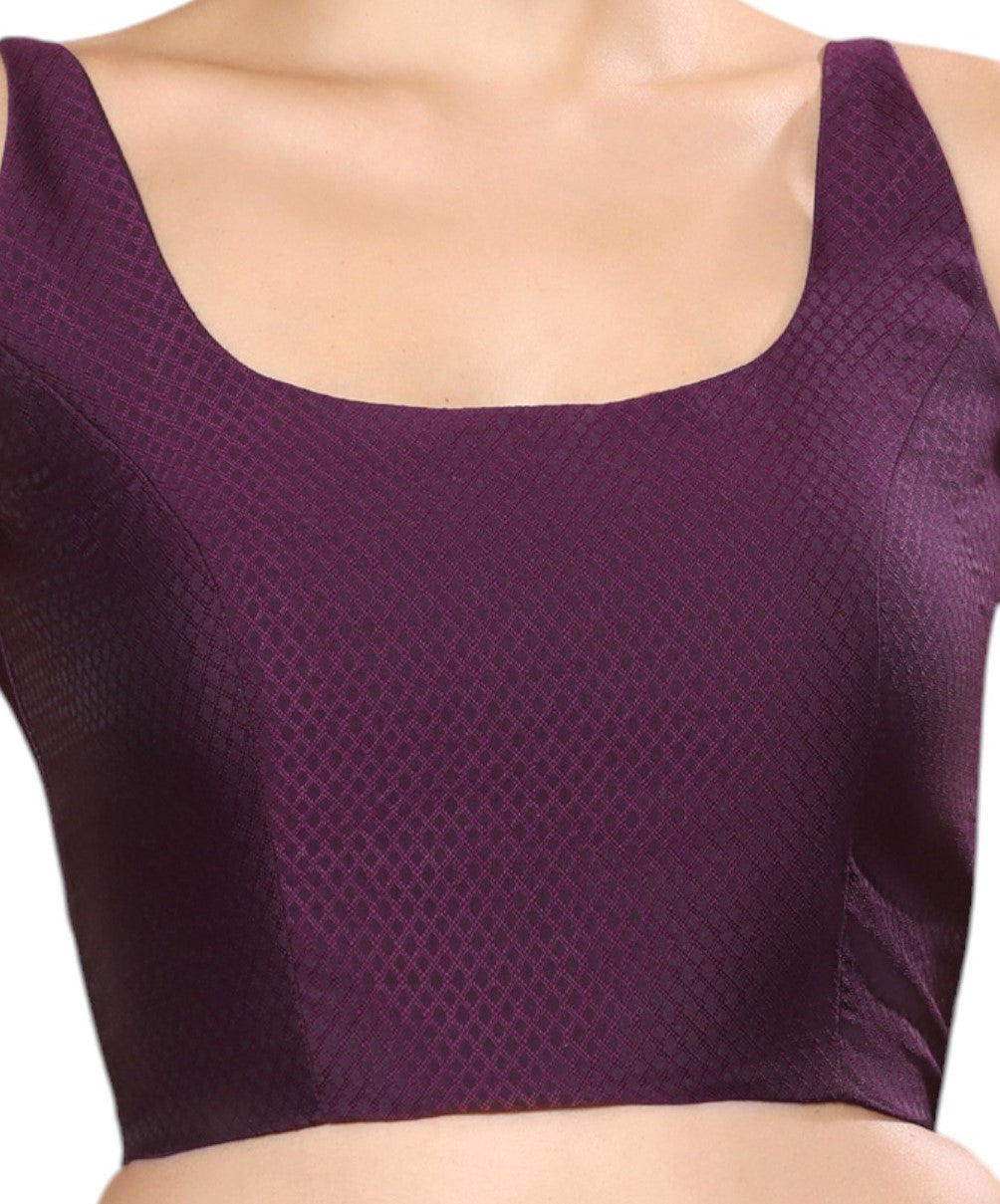 Studio Shringaar Women's Wine Blouse (Design 2840)