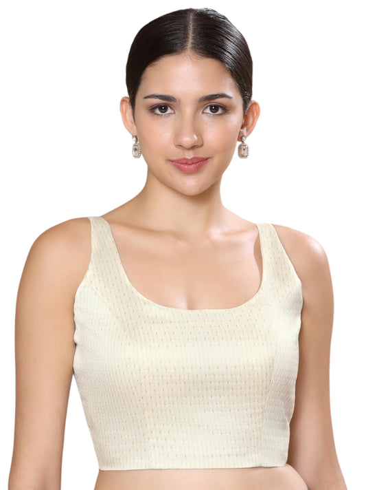 Studio Shringaar Women's Off White Blouse (Design 2841)